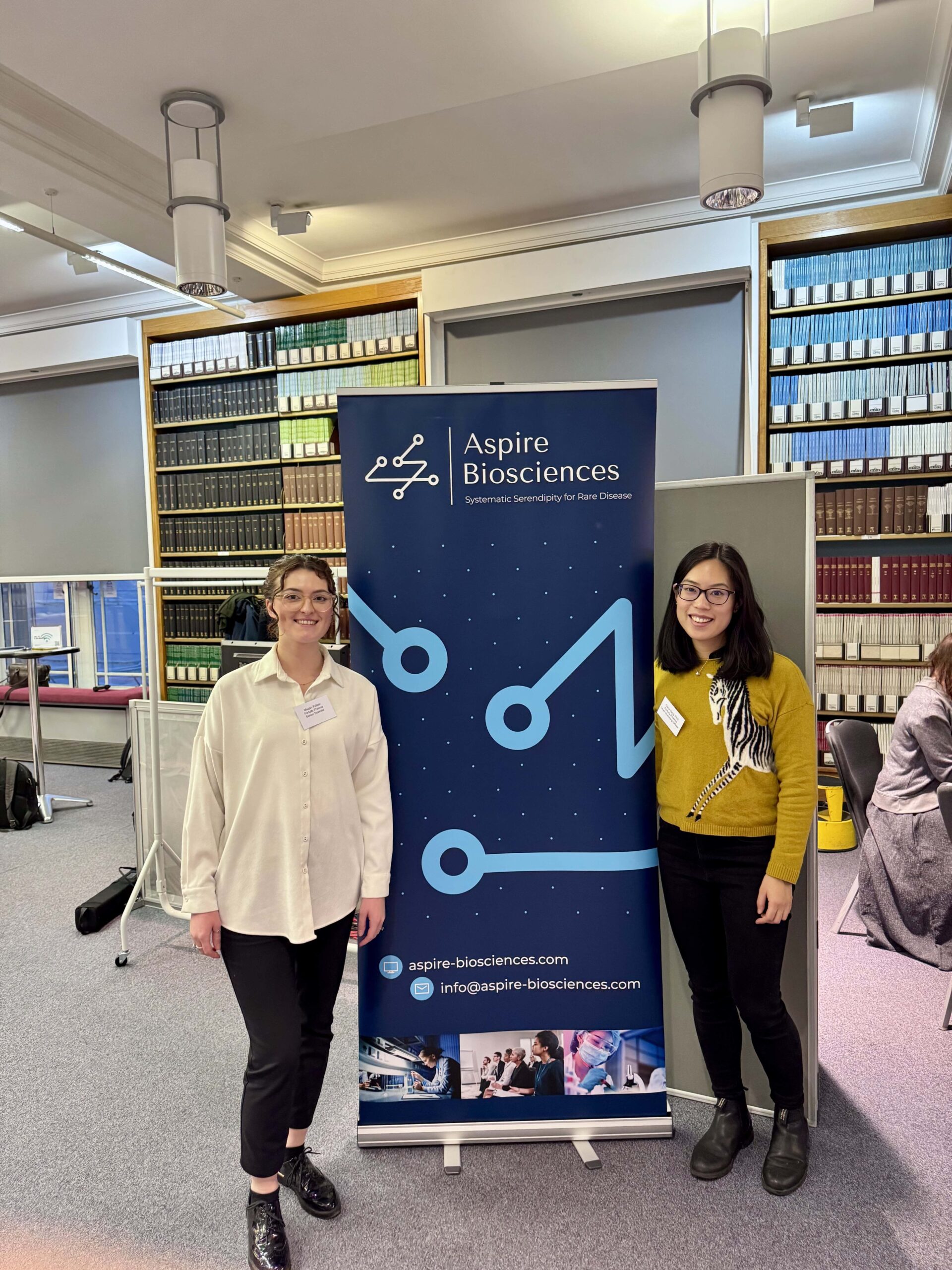 Megan and Clara at Aspire Biosciences event on Nov 28 2024